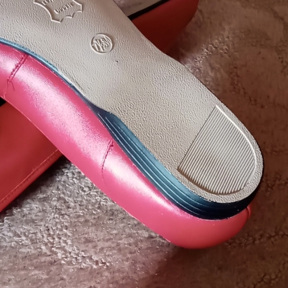 Red Leather Flats - Picture 3 of 3